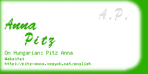 anna pitz business card